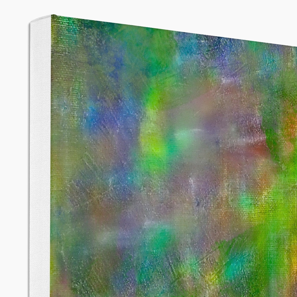 Callanish Northern Lights green blue abstract textured canvas art