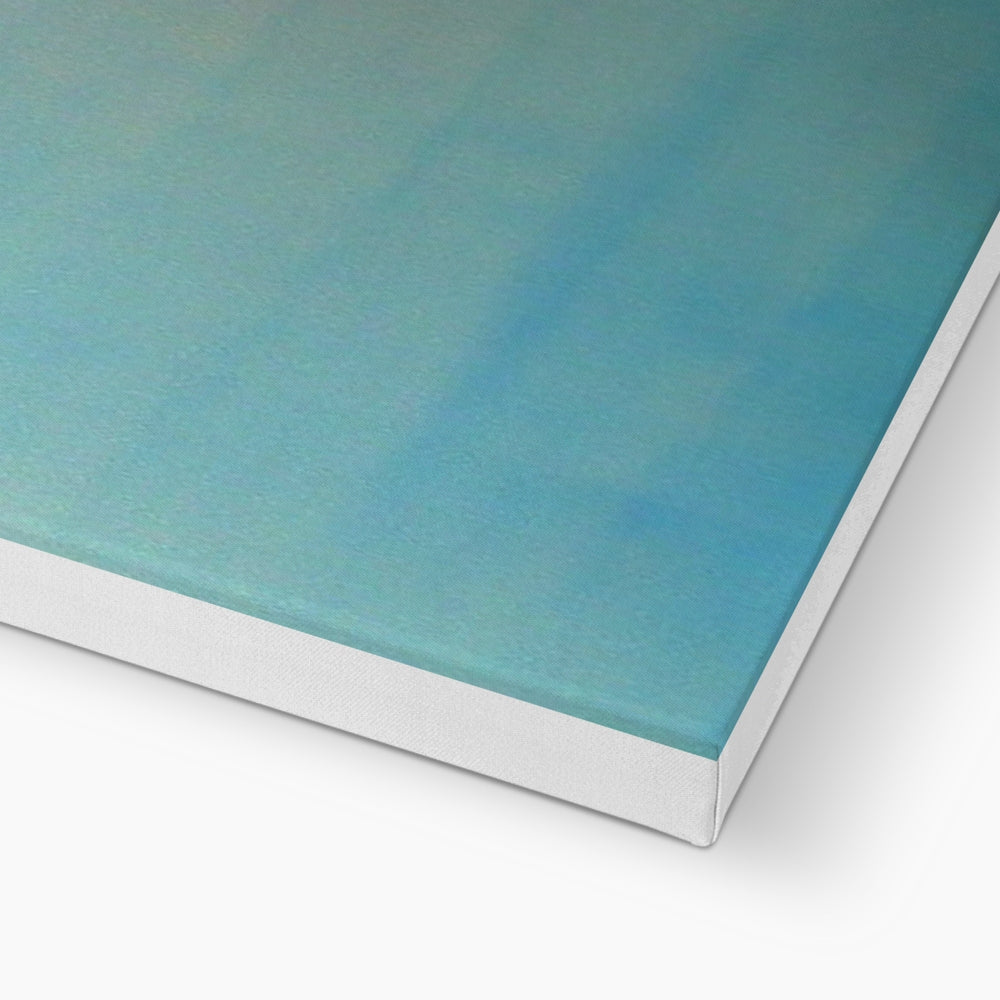 Calm Canvas teal to blue gradient print