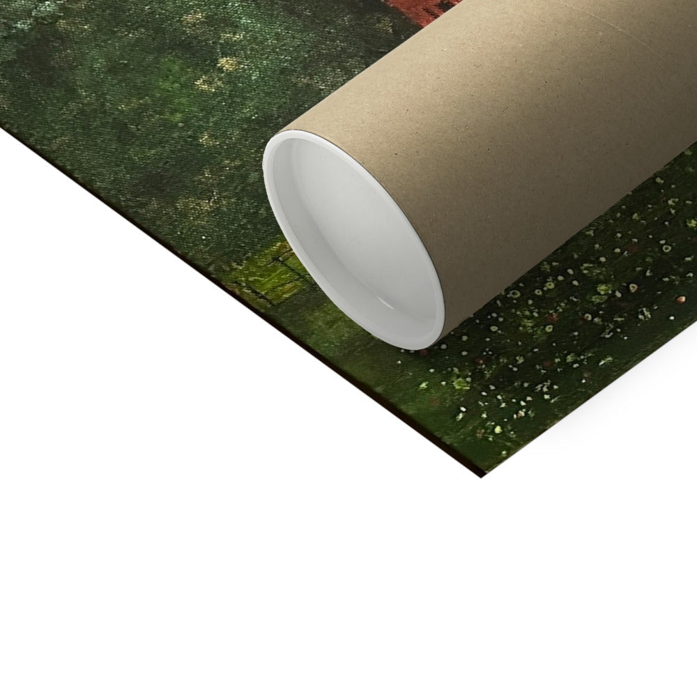 Rolled brown paper poster tube with white plastic end caps for Cambo House St Andrews Artist Proof Collector Print
