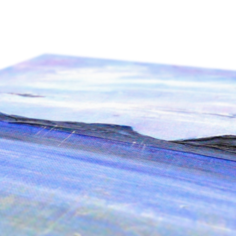 Blue and white textured Camusdarach Beach Arisaig canvas print