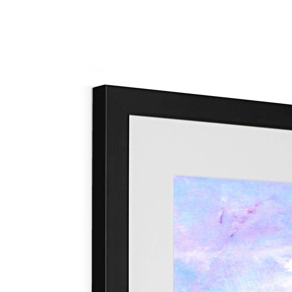 Black matte frame with Camusdarach Beach Arisaig pastel abstract art print