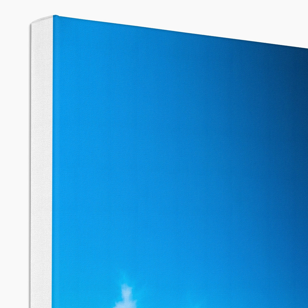 Cloch Lighthouse canvas print with blue sky and white clouds