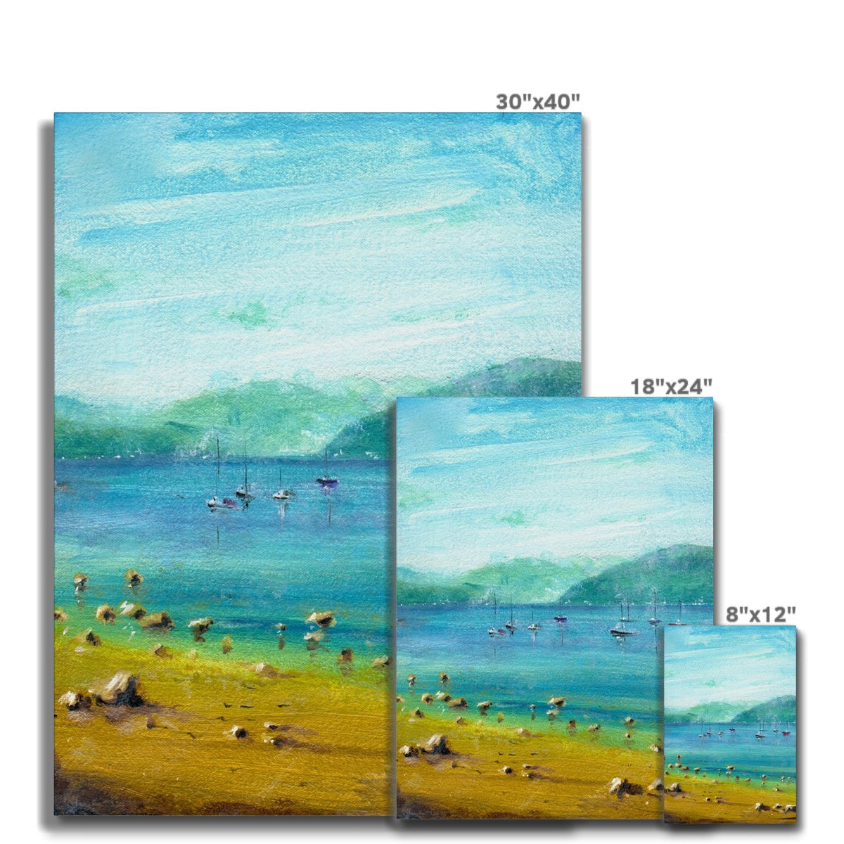 30x40 inch A Clyde Summer Day seascape canvas print