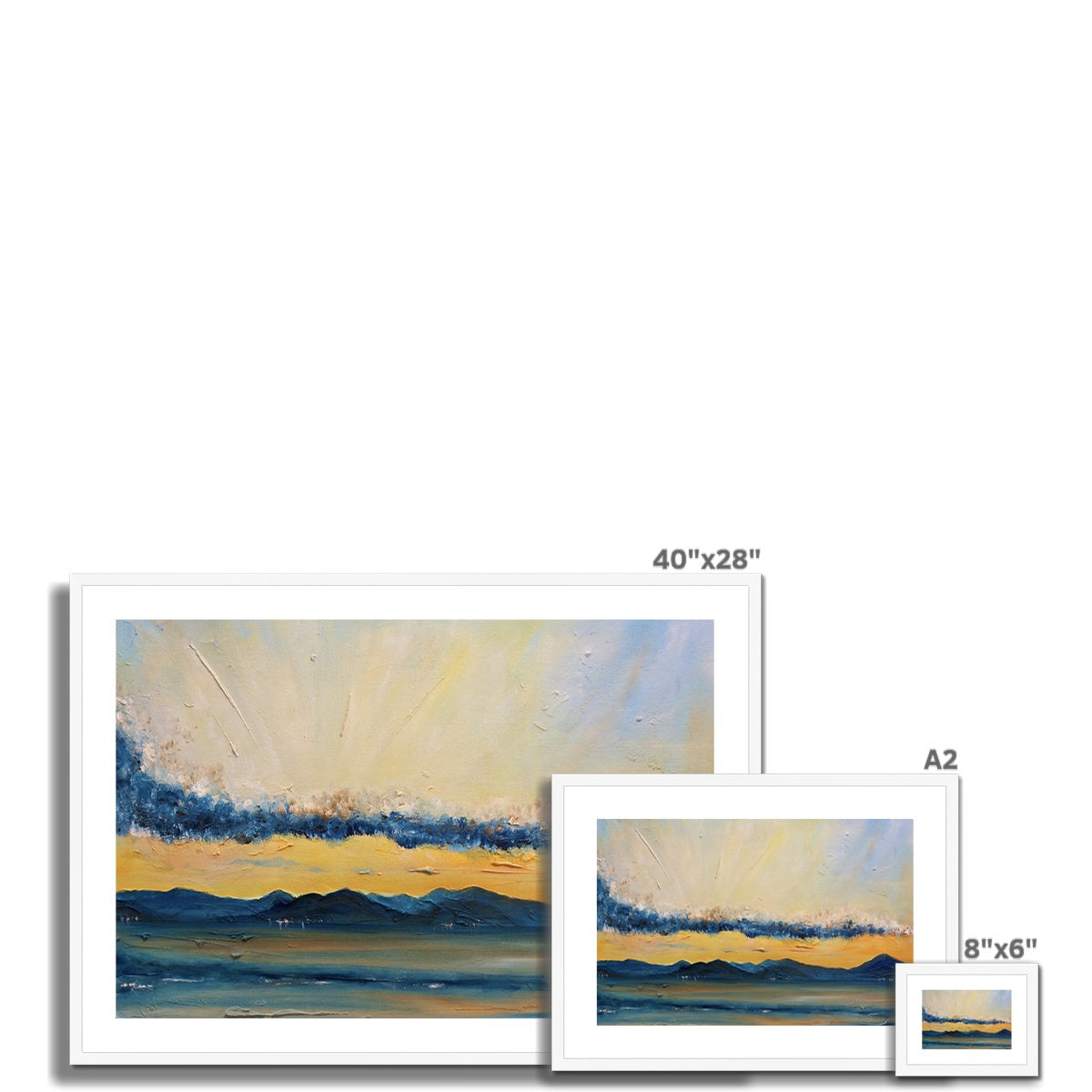 40x28 Inch Clyde Summer Storm Clouds Framed Abstract Print