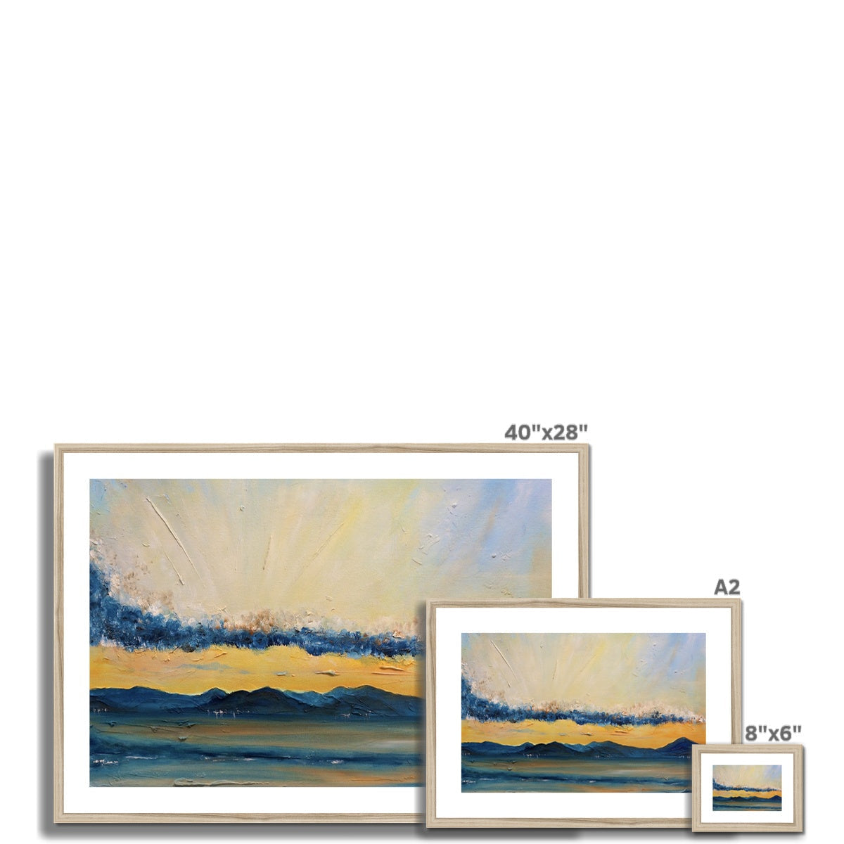 Clyde Summer Storm Clouds 40x28 inch framed abstract print