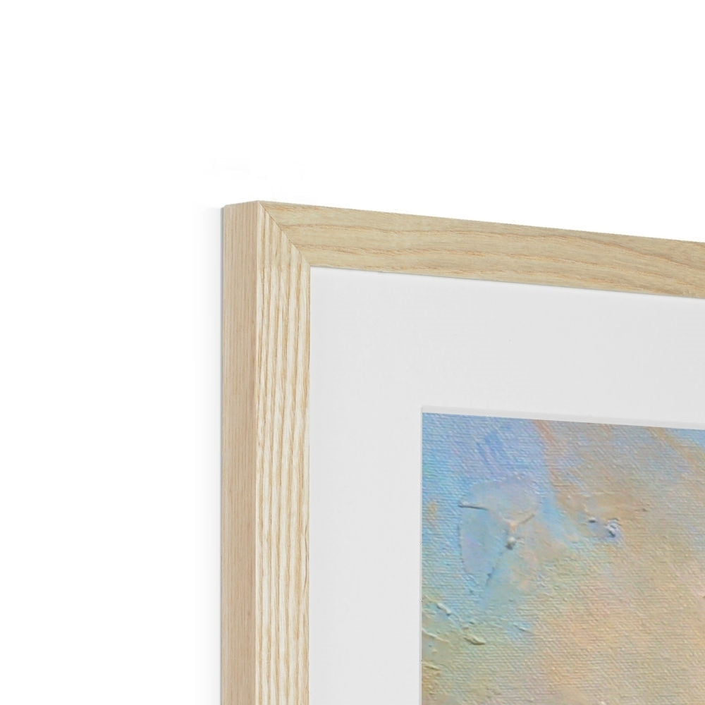 Clyde Summer Storm Clouds abstract print in light wood frame with white mat