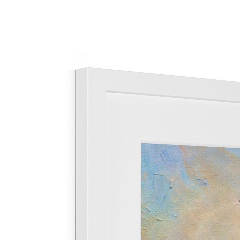 White minimalist frame with textured abstract Clyde Summer Storm Clouds print