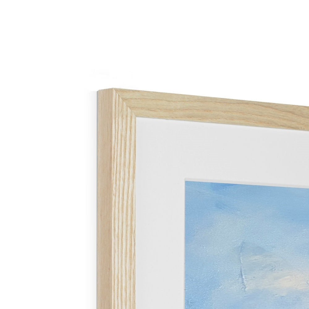 Light wood frame with white mat and abstract painting in The Cobbler Arrochar Art Prints
