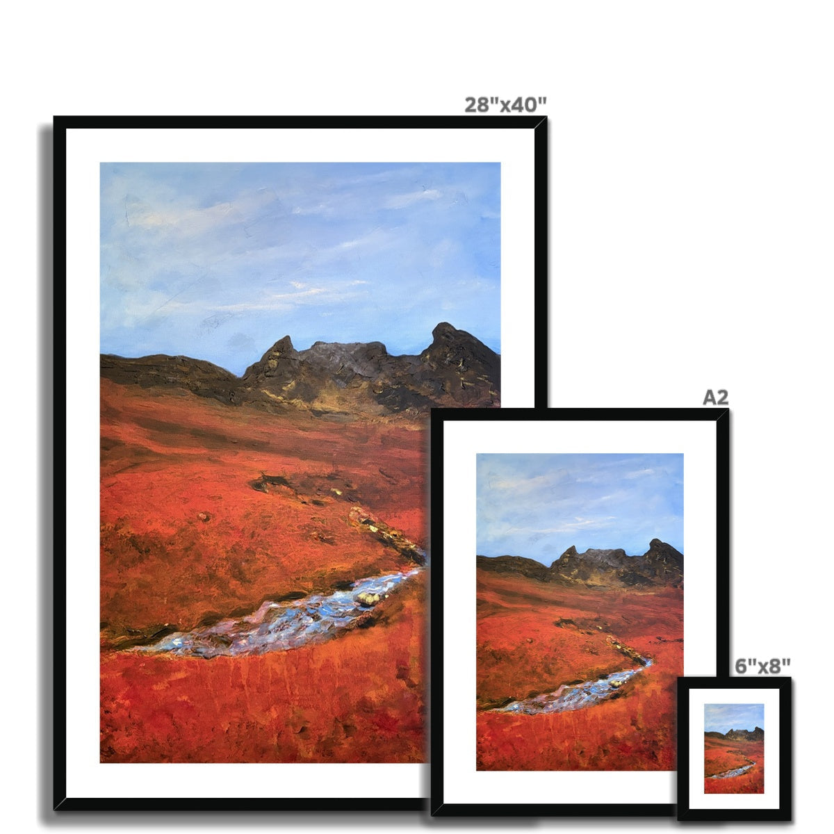 28x40 Framed The Cobbler Arrochar Landscape Print in Black