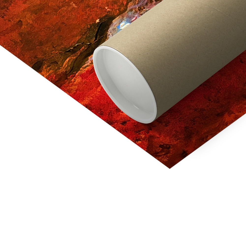 Brown cardboard tube with white cap for The Cobbler Arrochar Artist Proof print