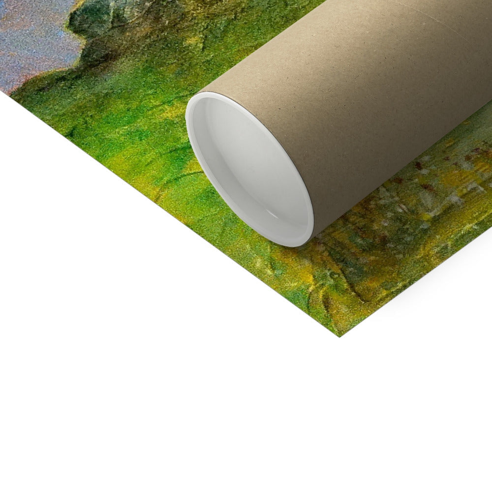 Brown Cardboard Tube with Floral Wrap for Cobbler Artist Proof Print
