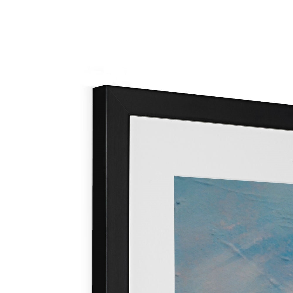 Black matte frame with white mat and The Cobbler II abstract art print