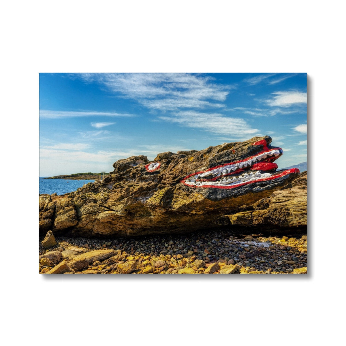 Red and white striped cotton beach towel with wave design