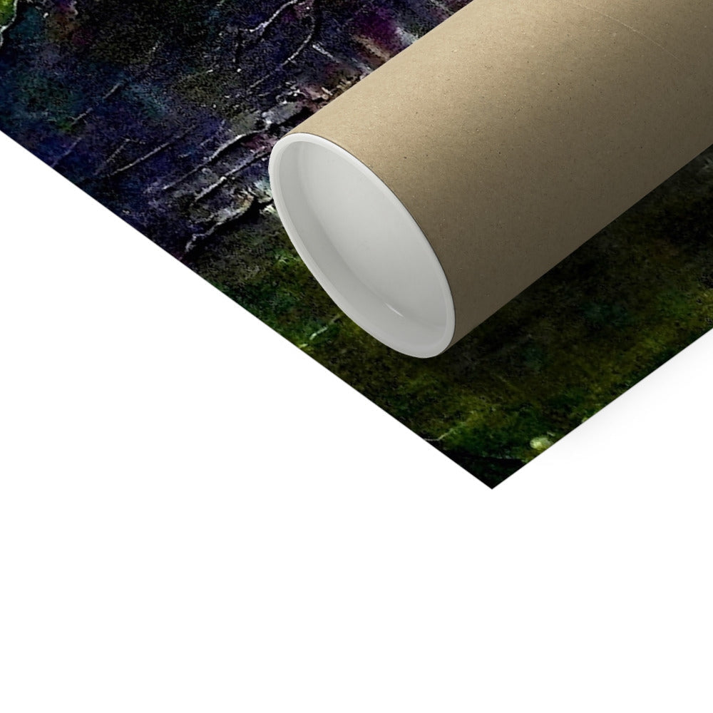 Brown cardboard tube for Cromarty Harbour Northern Lights artist proof print