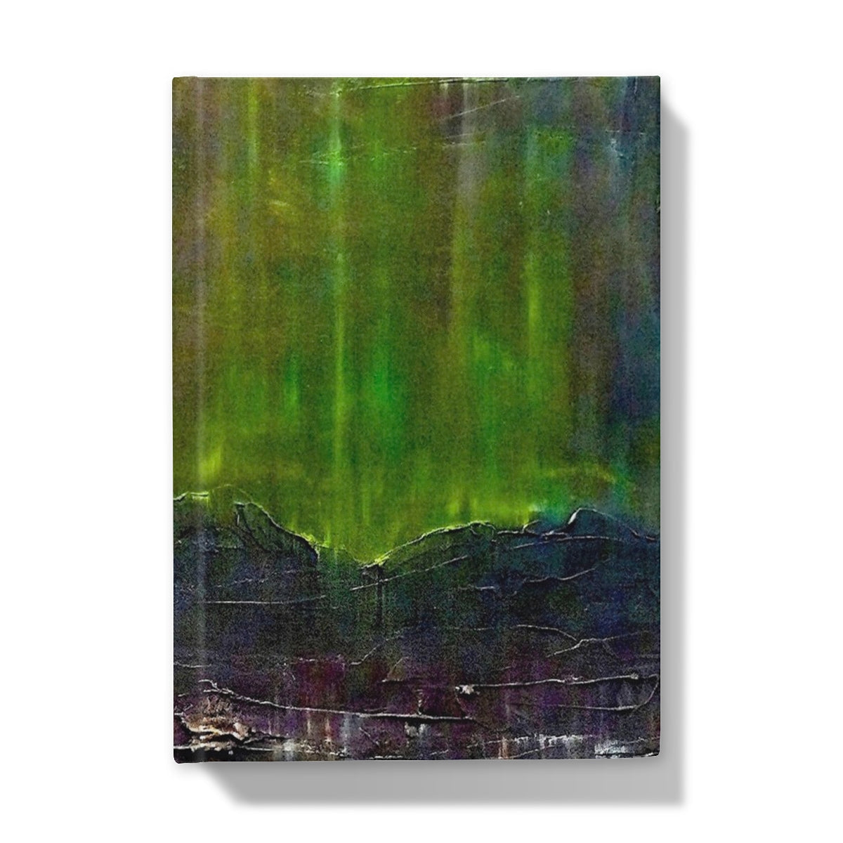 Green Aurora Borealis on Cromarty Harbour Journal Canvas Print