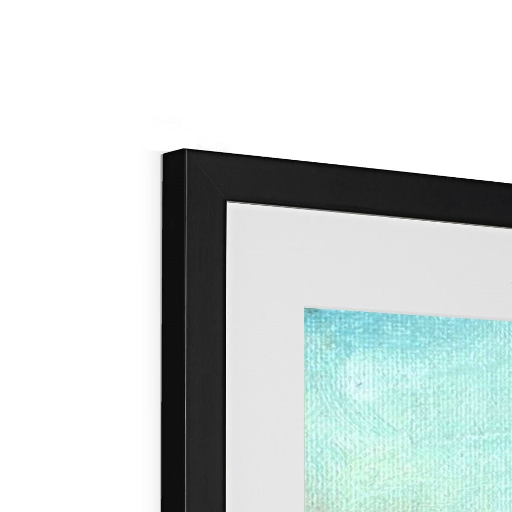Black matte frame with textured glass and white matting for The Cross Of Lorraine Art Prints