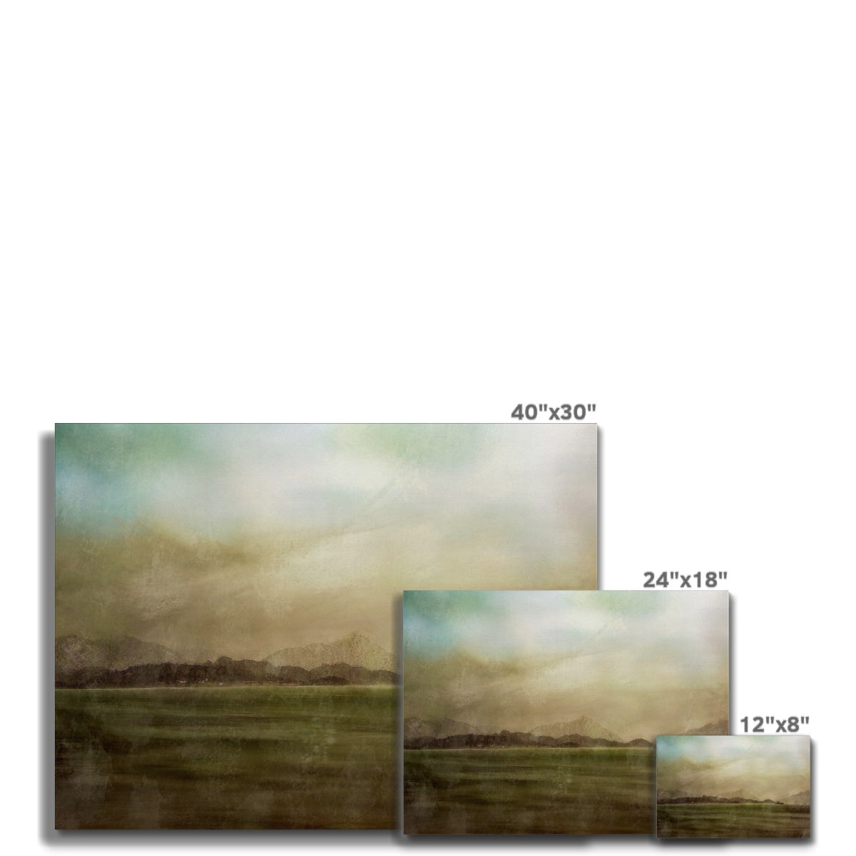 Mull Mist 40x30 abstract landscape canvas print in muted earth tones