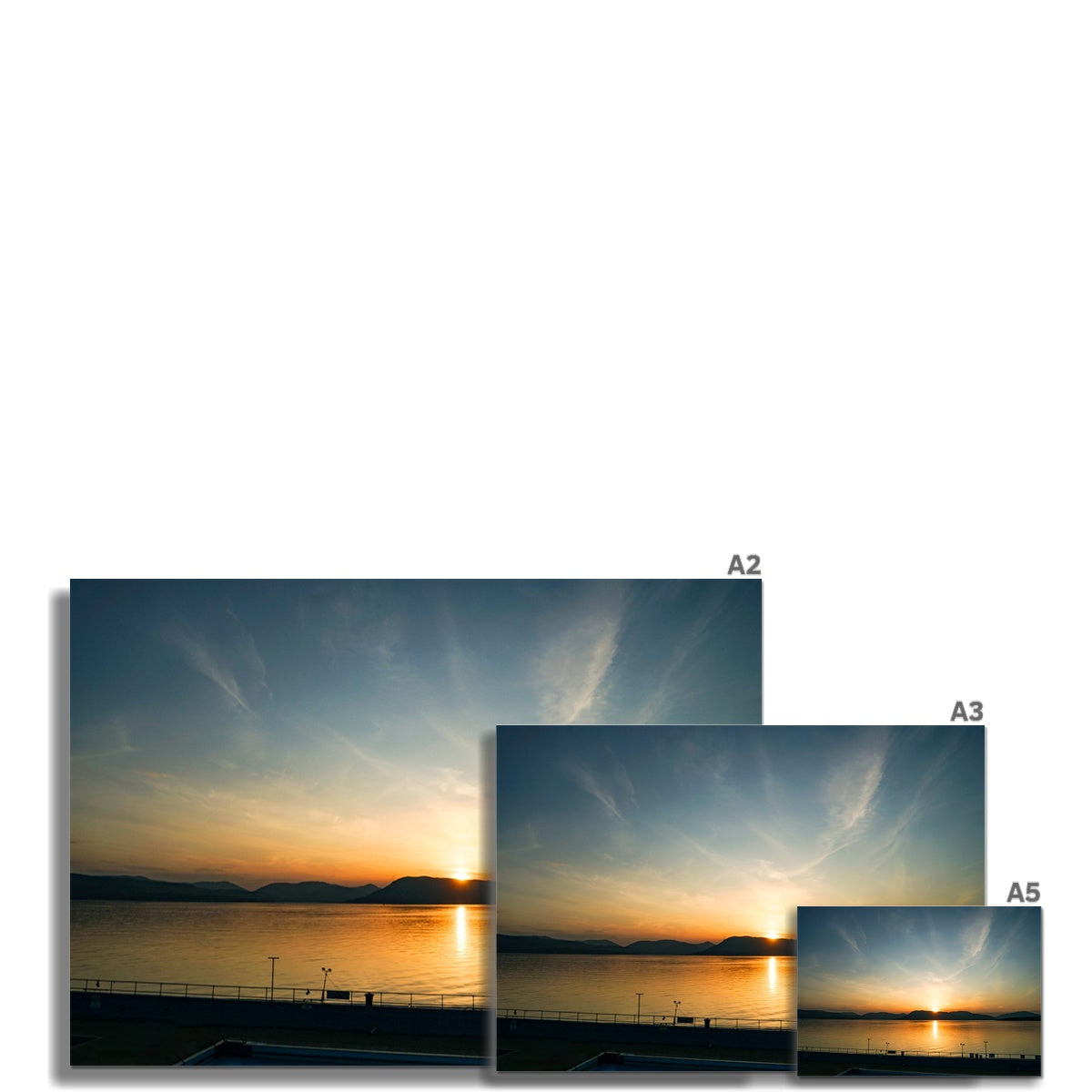 Sommersonnenwende-Sonnenuntergang vom Gourock Pool, Fine Art Print