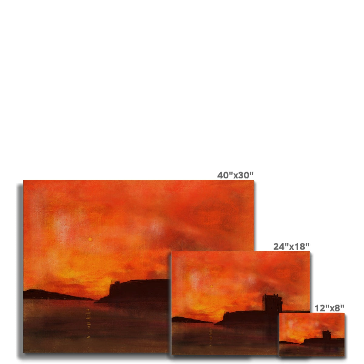 Broughty Castle Sunset 40x30 desert landscape canvas print