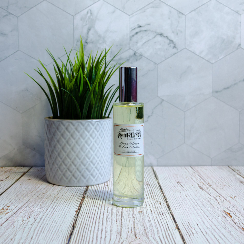 Dark Honey & Sandalwood room spray 100ml by Stirling Candle Company