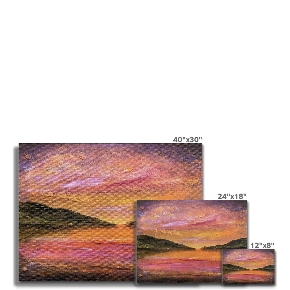Dawn Breaks Over Loch Ness Canvas Prints - Lochs & Mountains Art Gallery Scotland - Free Shipping Worldwide