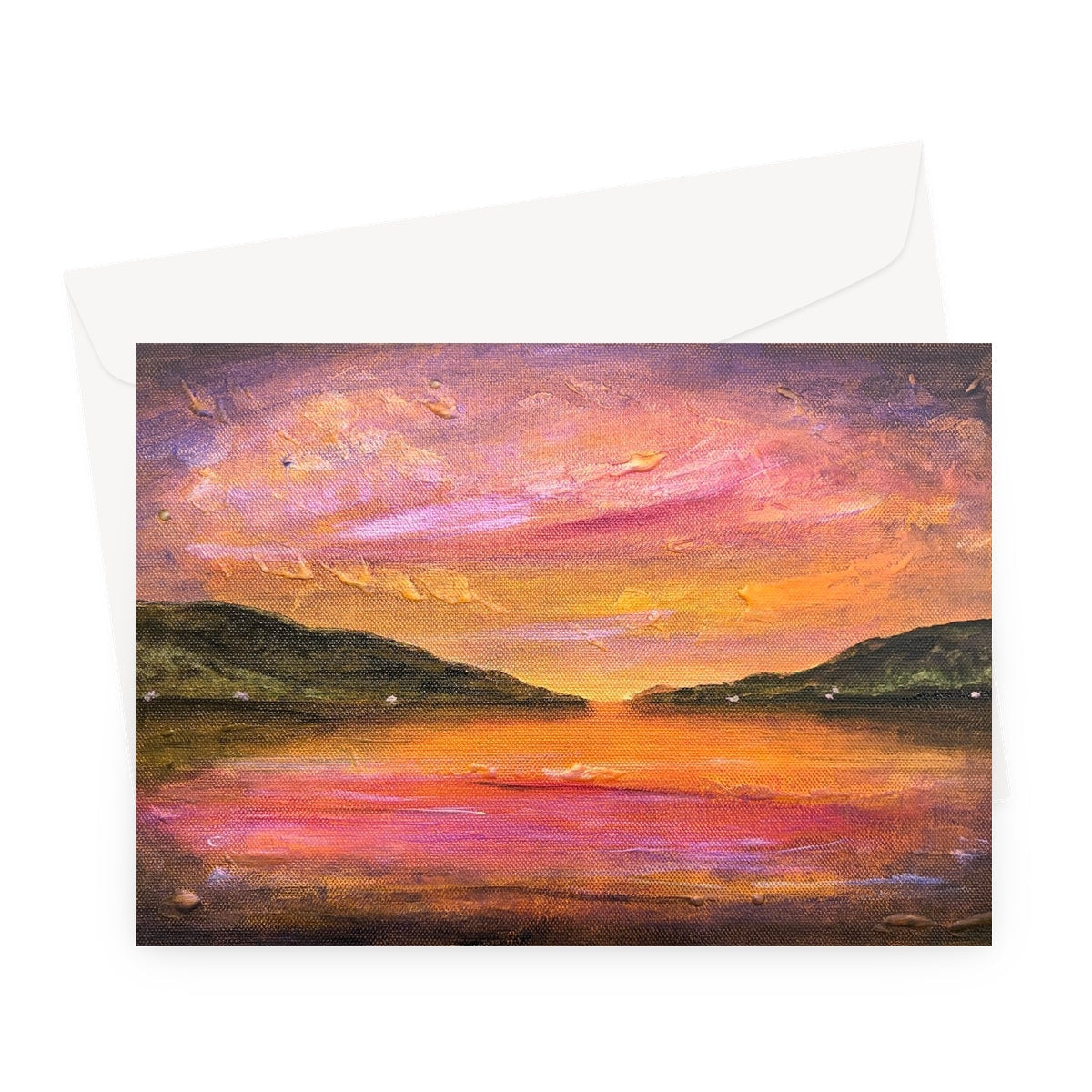 Dawn Breaks Over Loch Ness Greeting Card - Lochs & Mountains Art Gallery Scotland - Free Shipping Worldwide