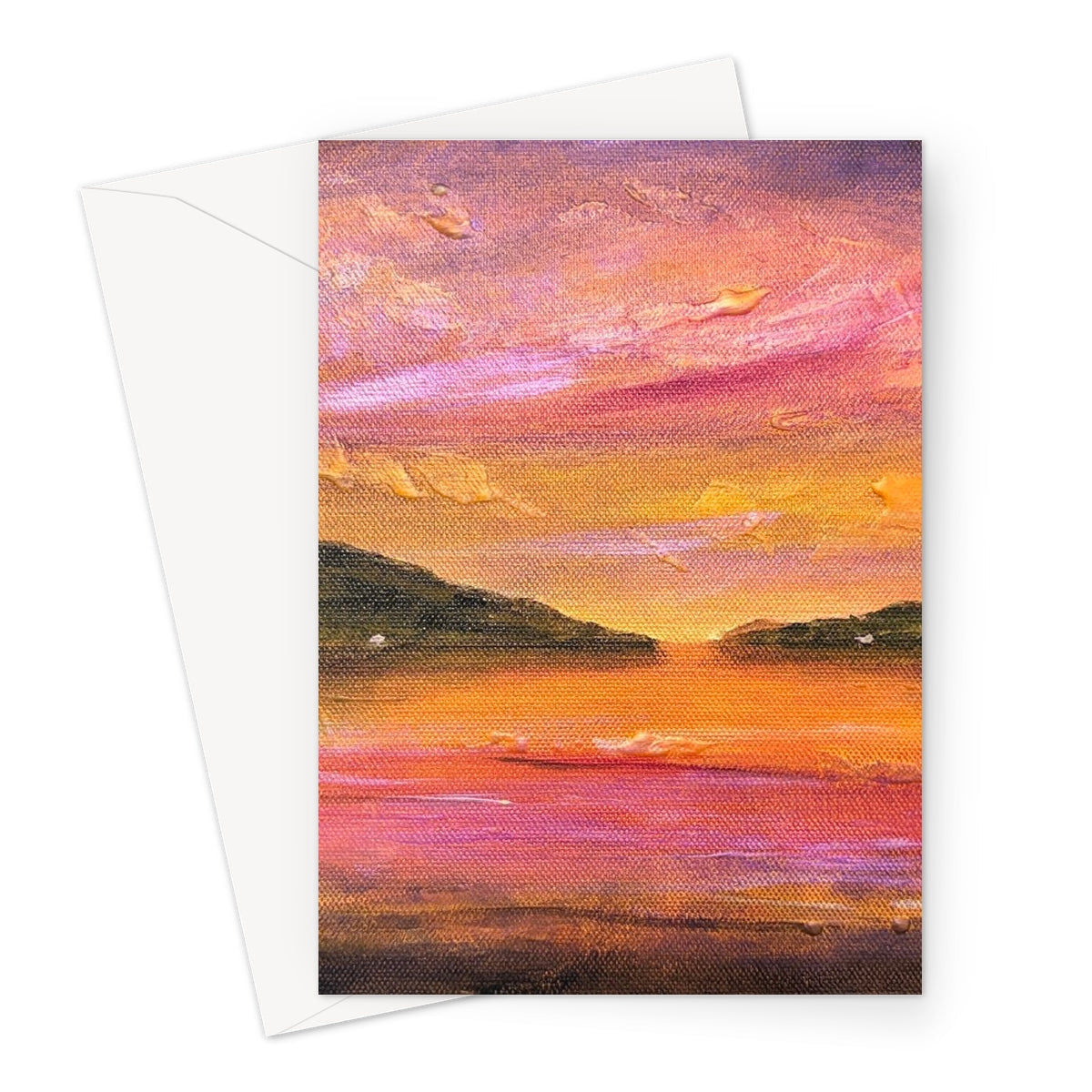 Dawn Breaks Over Loch Ness Greeting Card - Lochs & Mountains Art Gallery Scotland - Free Shipping Worldwide
