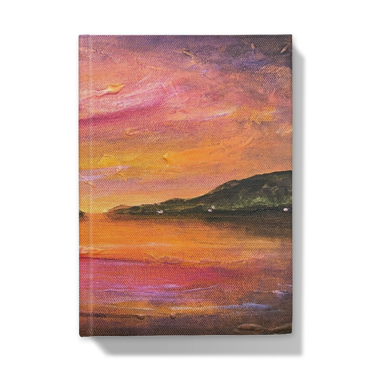 Dawn Breaks Over Loch Ness hardback journal with sunset cover