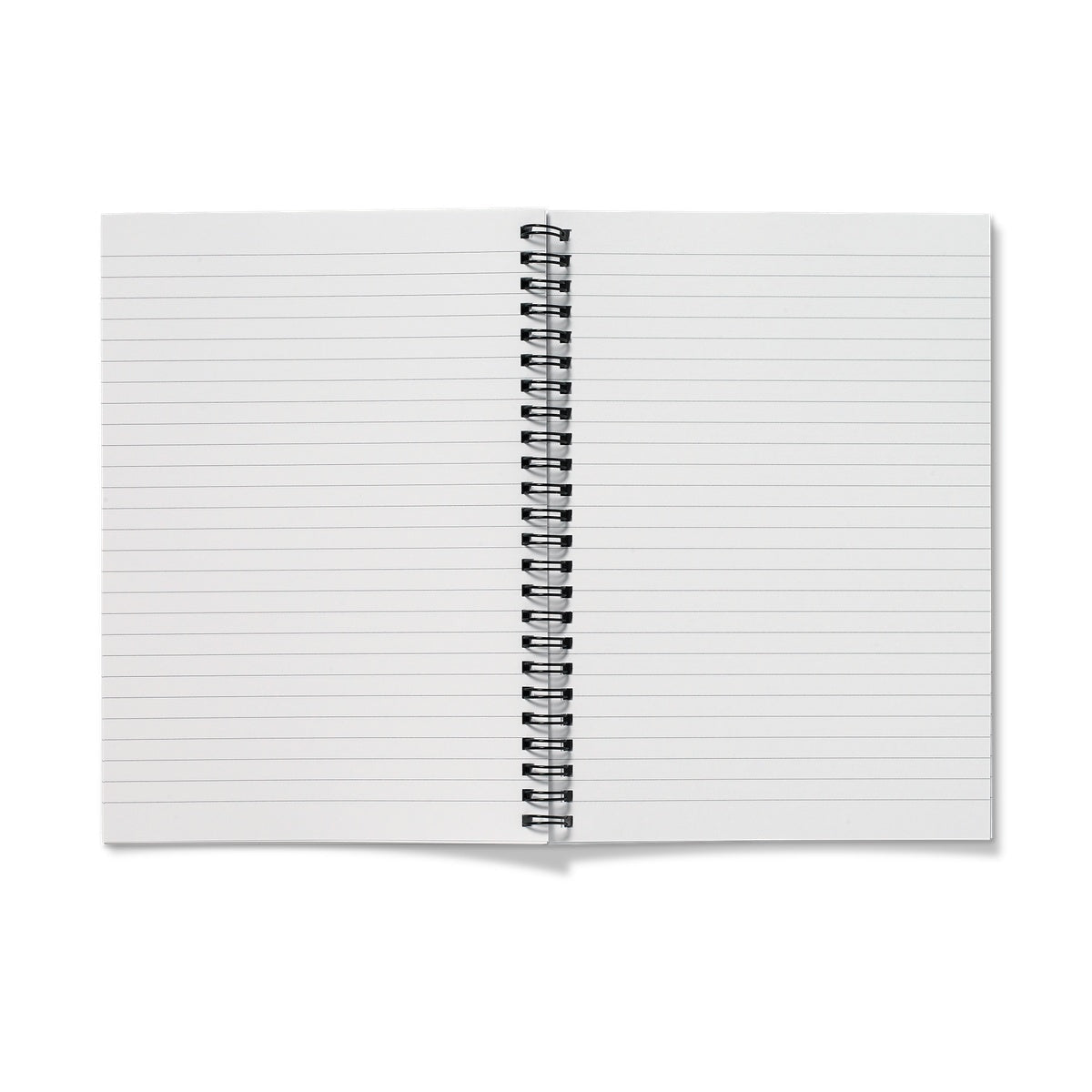 Open Dawn Breaks Over Loch Ness spiral notebook with white lined pages