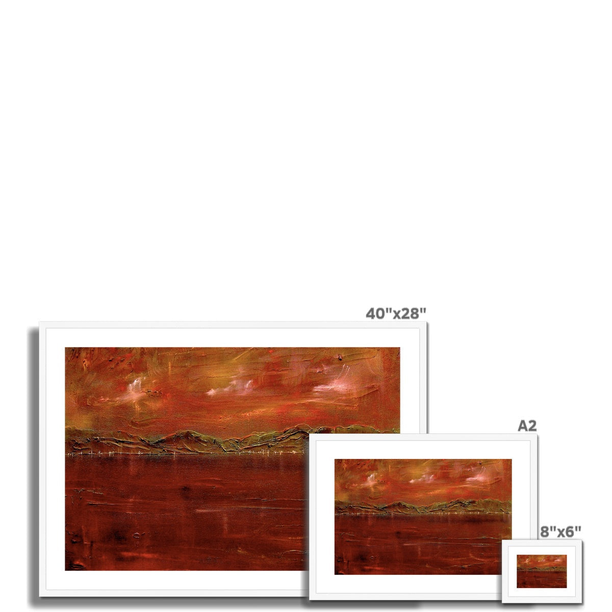 Deep Clyde Dusk 40x28 abstract landscape print in warm earth tones