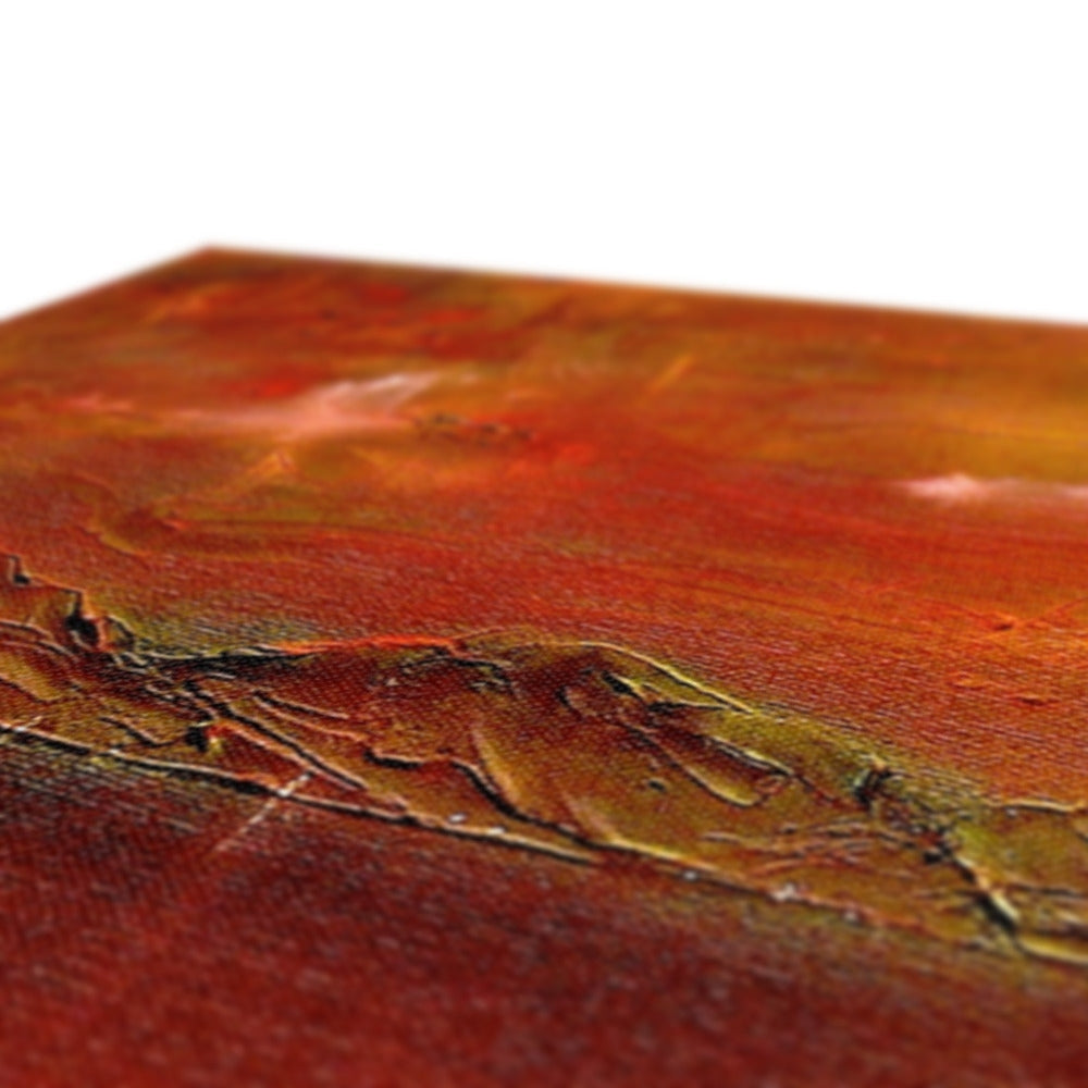 Red and orange textured soap bar with glossy finish in Deep Clyde Dusk Canvas Prints