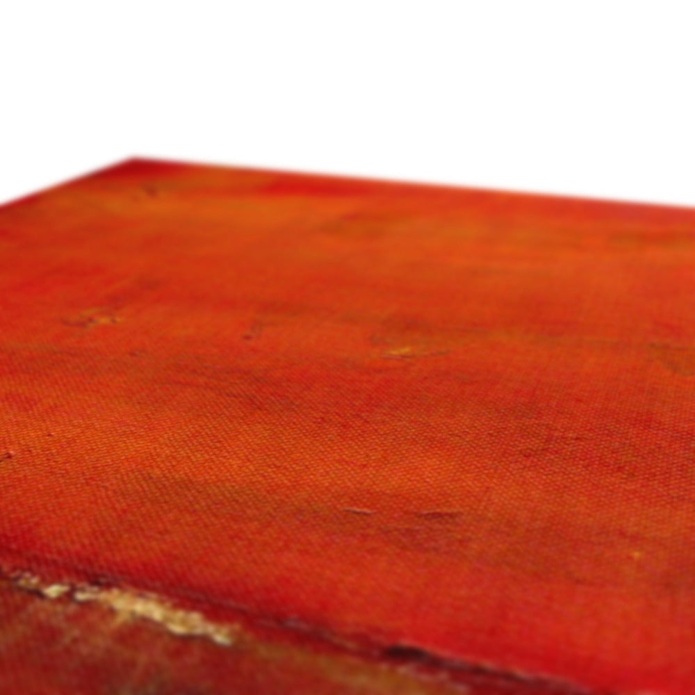 Red Velvet Cheesecake Slice with Graham Cracker Crust on Loch Lomond Sunset Canvas