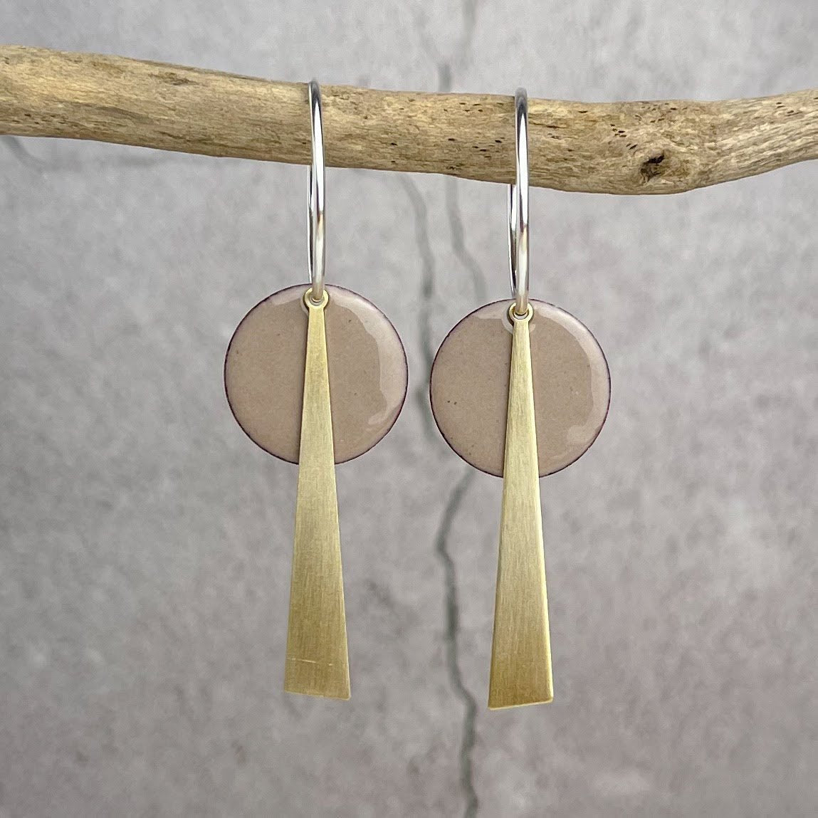 Dove Grey Geometric Earrings by Lindsay Mcdowall Jewellery