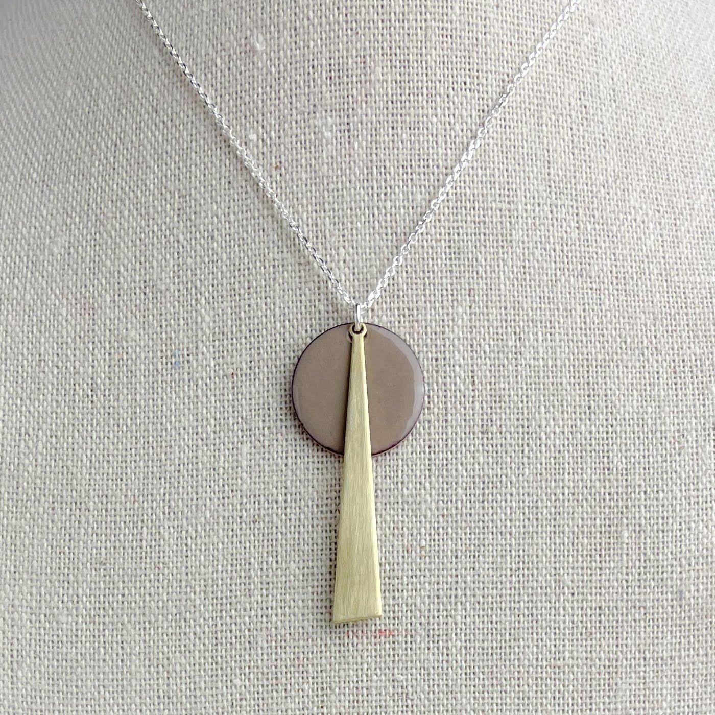 Dove Grey Geometric Necklace