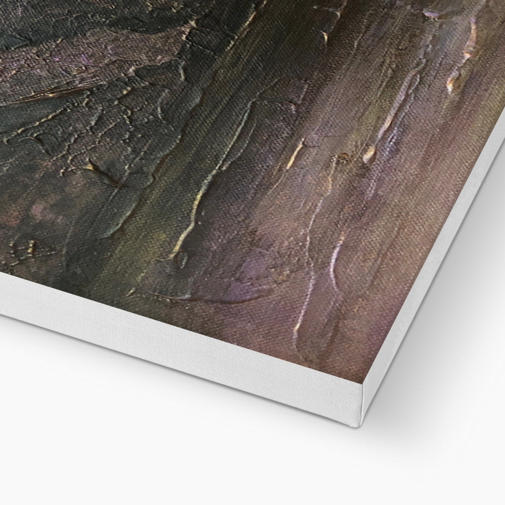 Dubh Ridge Moonlight canvas print with abstract earthy brushstrokes