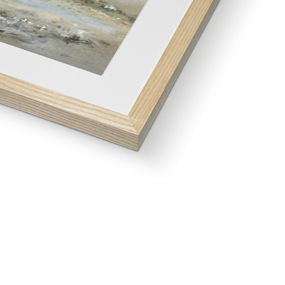 Dumbarton Rock abstract artwork in wooden frame with white mat