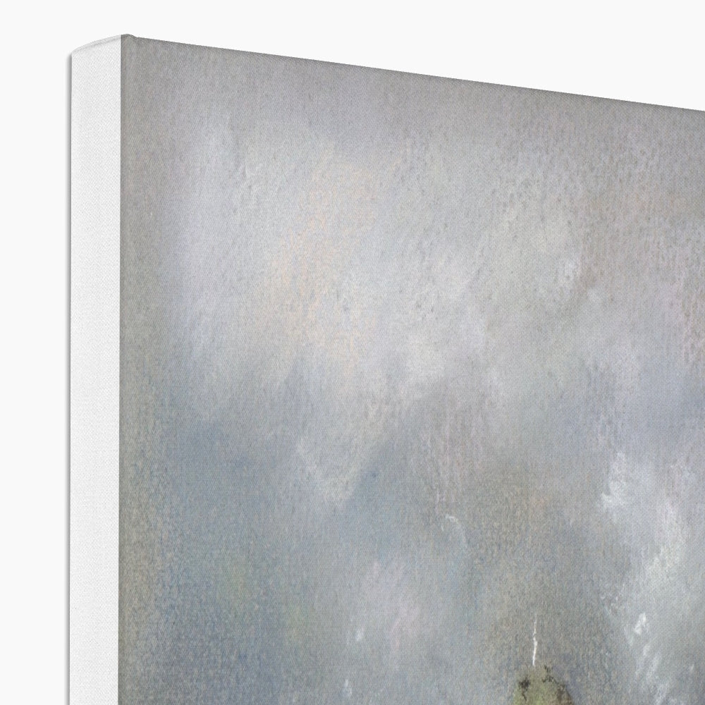 White Dumbarton Rock abstract textured canvas wall art