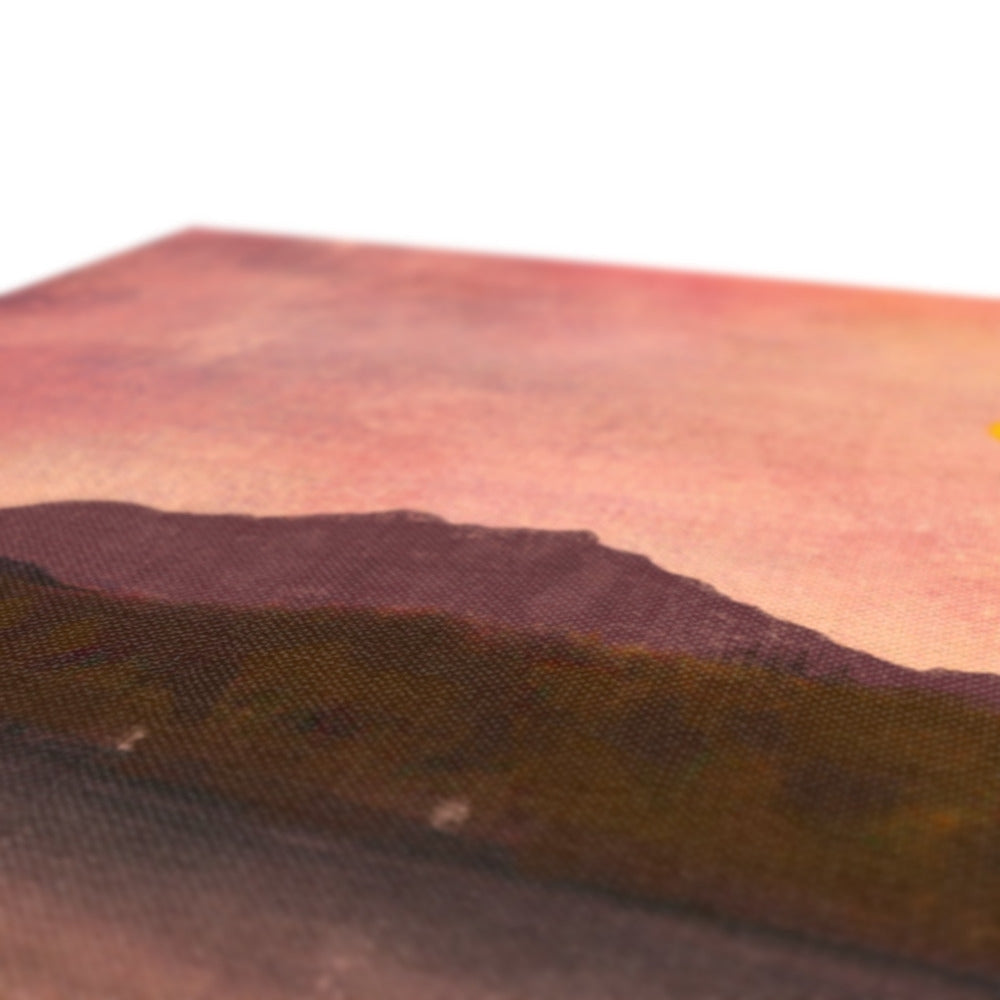Pink orange gradient mountain model textured resin Dusk Over Arran & Bute print