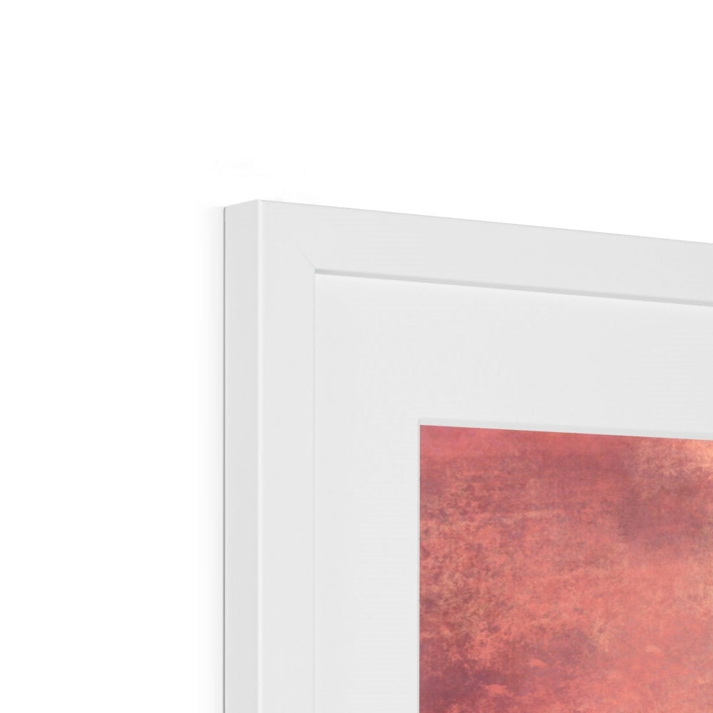 White modern frame with Dusk Over Arran & Bute abstract art print