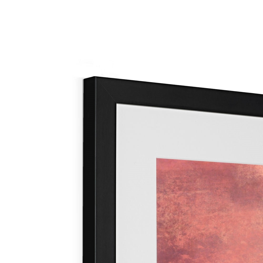 Black matte frame with textured Dusk Over Arran and Bute artwork