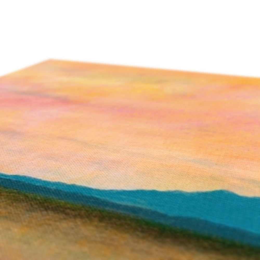 Colorful abstract canvas painting titled Dusk Over Arran & The Cloch Canvas