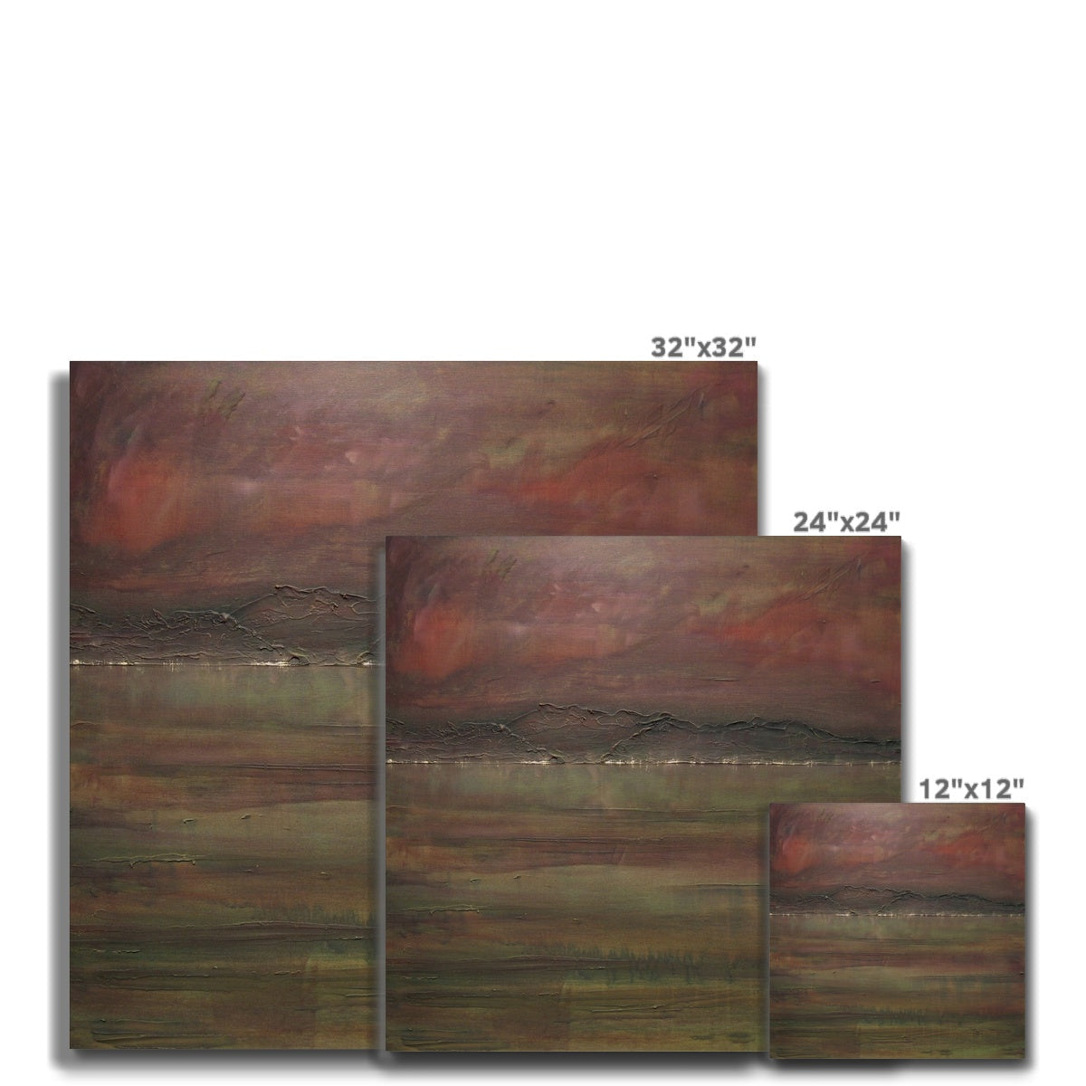 32x32 abstract landscape canvas print Dusk Storm Brews On The Clyde