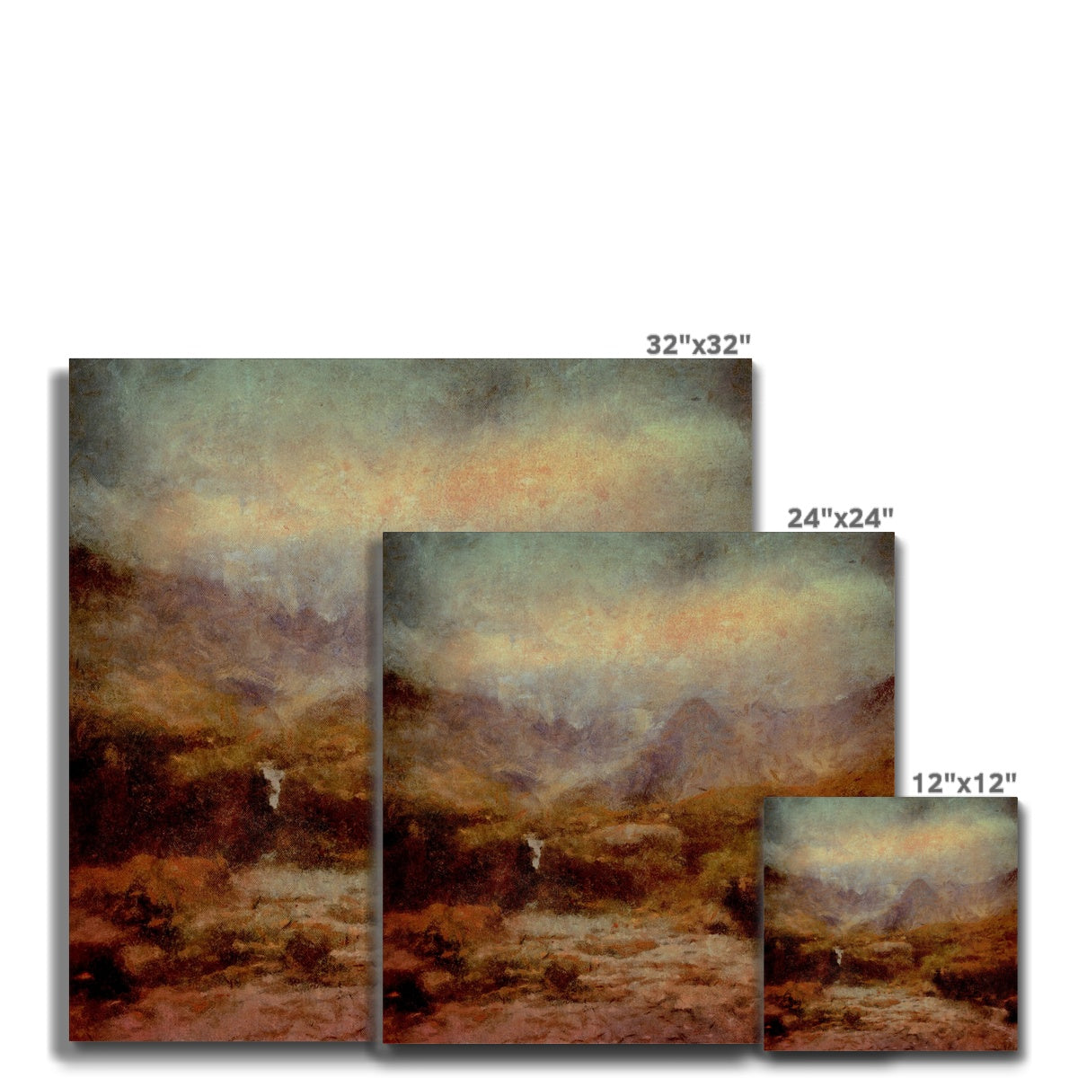 Three Misty Mountain Canvas Prints from The Brooding Fairy Pools