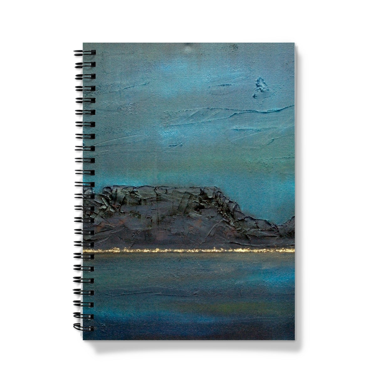 Table Mountain South Africa spiral notebook with blue-gray mountain cover