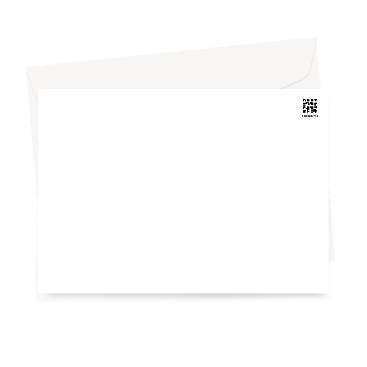 White matte envelope for Edinburgh From Inverleith Greeting Card with black QR code
