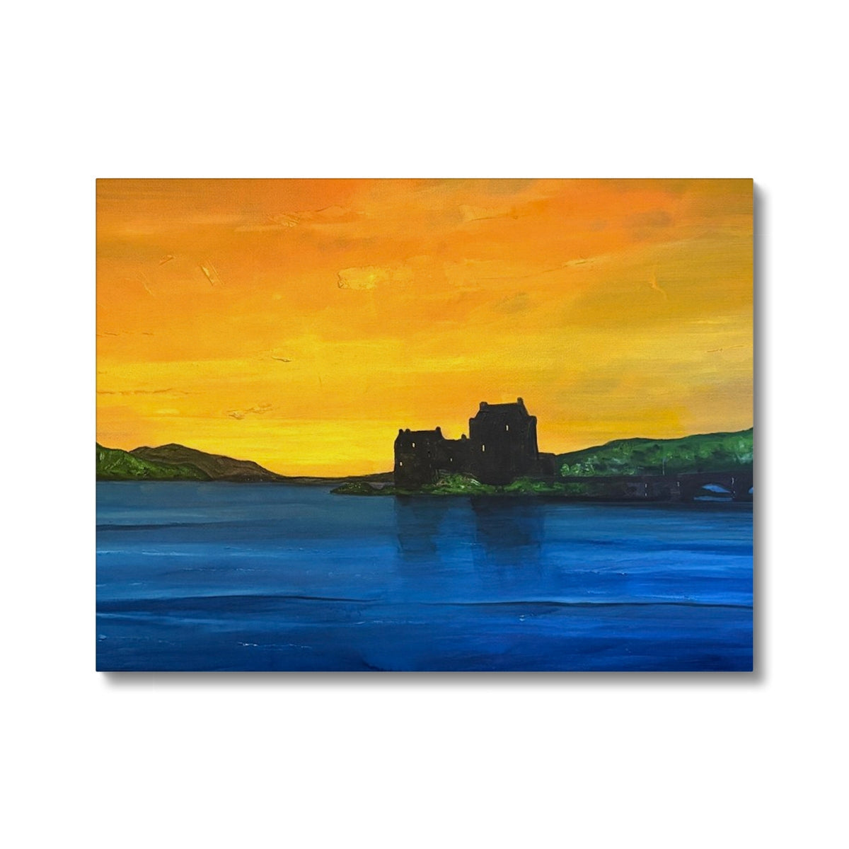 Eilean Donan Castle Dusk Canvas Prints - Historic & Iconic Art Gallery Scotland - Free Shipping Worldwide