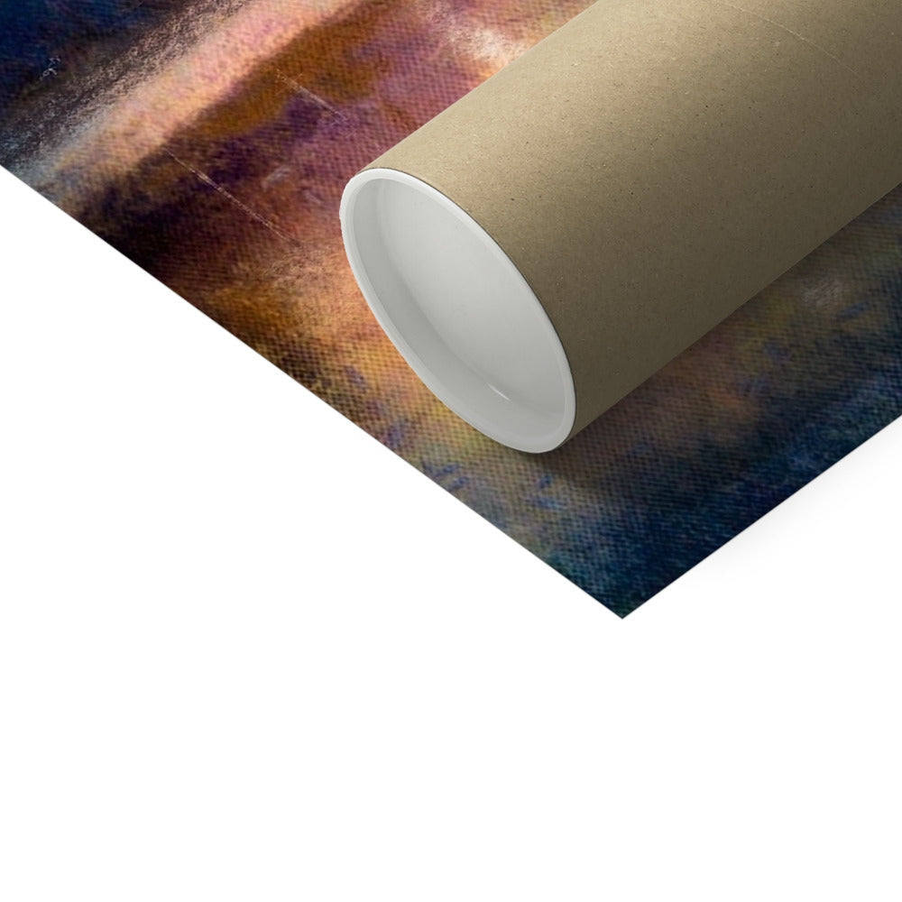 Rolled Eilean Donan Castle Moonlight Artist Proof Collector Print with textured canvas finish