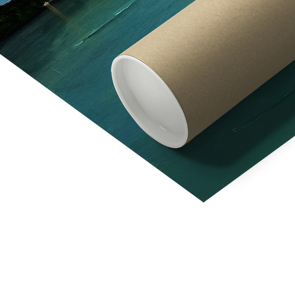 Brown cardboard shipping tube for Emerald Loch Lomond artist proof print