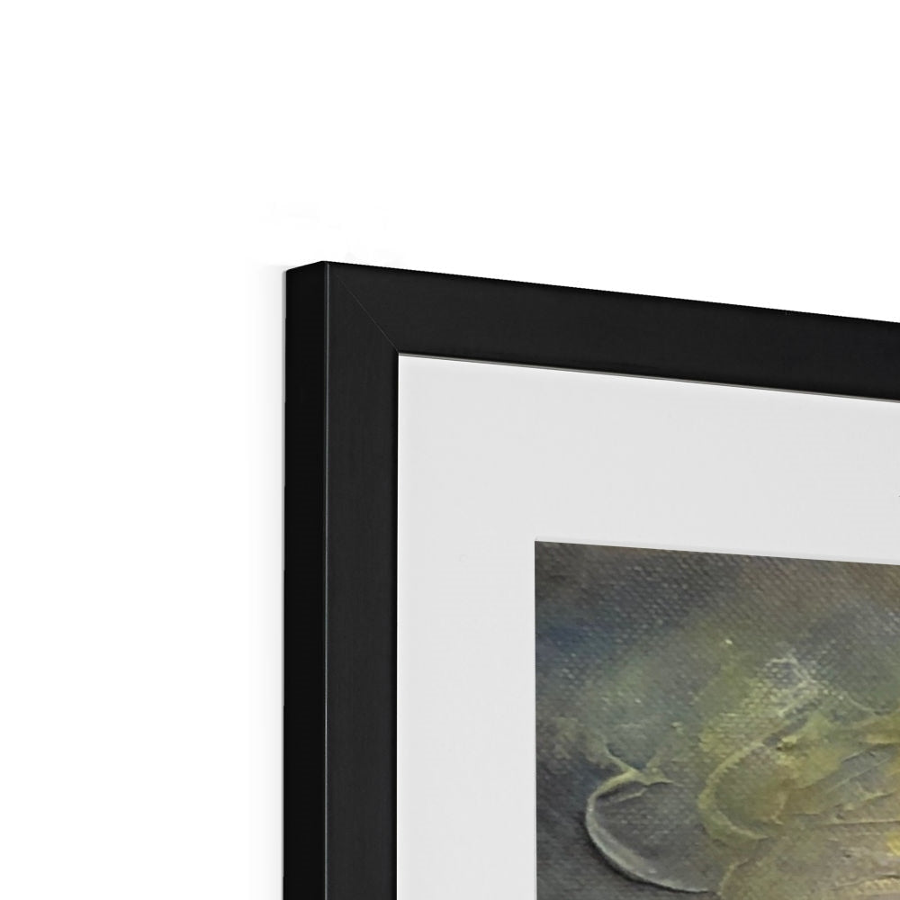 Black matte frame with ethereal Ring of Brodgar abstract art print