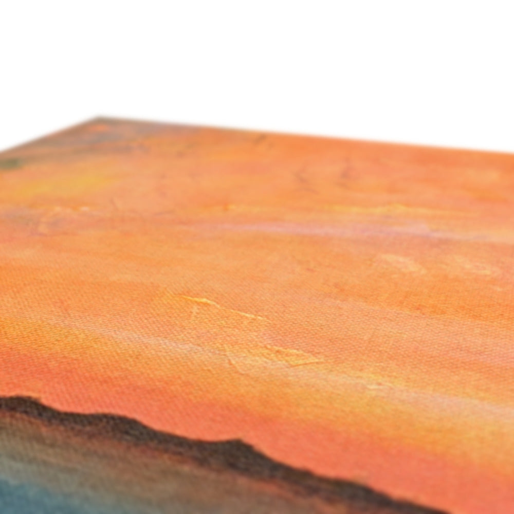 Orange textured soap bar with gradient and speckles on Isle of Gigha Canvas